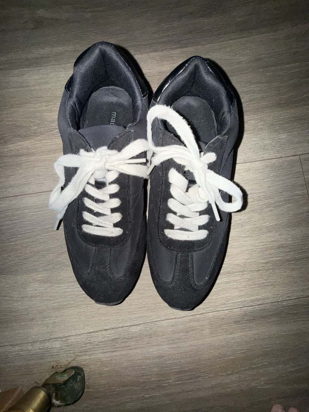 Maurices Black Lace Up Trainer Sneakers Size 7M